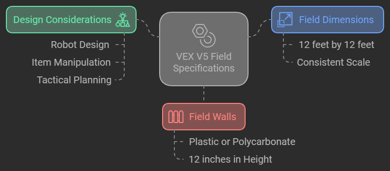 dimentions of vex v5 field